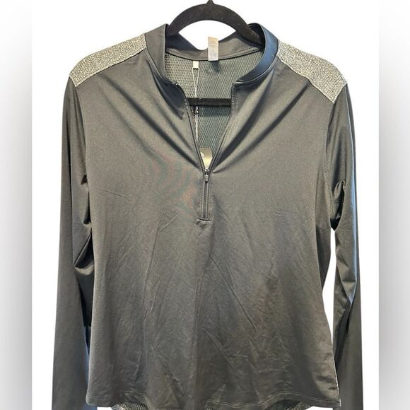NWT Under Armour Women’s Black Athletic Half Zip Pull Over Shirt Jacket - Large - Picture 4 of 9
